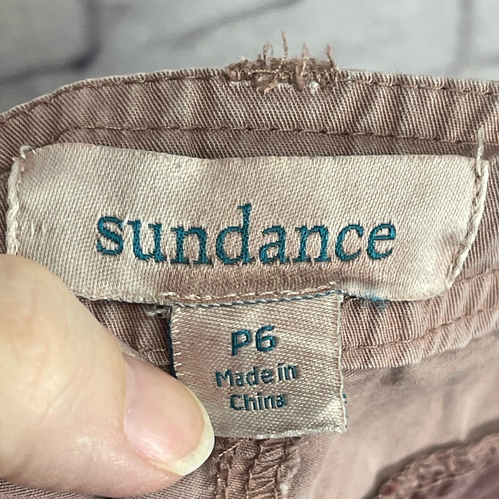 Sundance size 6P Vivant Embroidered Cargo Joggers Pants in a dusty mauve pink - Picture 4 of 8